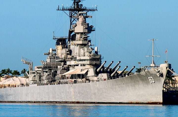 Battleships of WWII from Maui